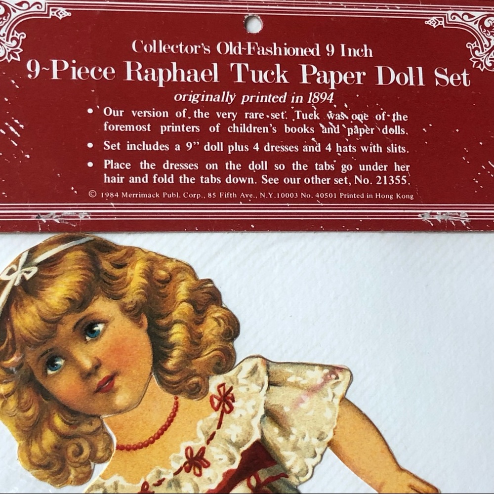 Nine Piece Old Fashioned Repro PAPER DOLL